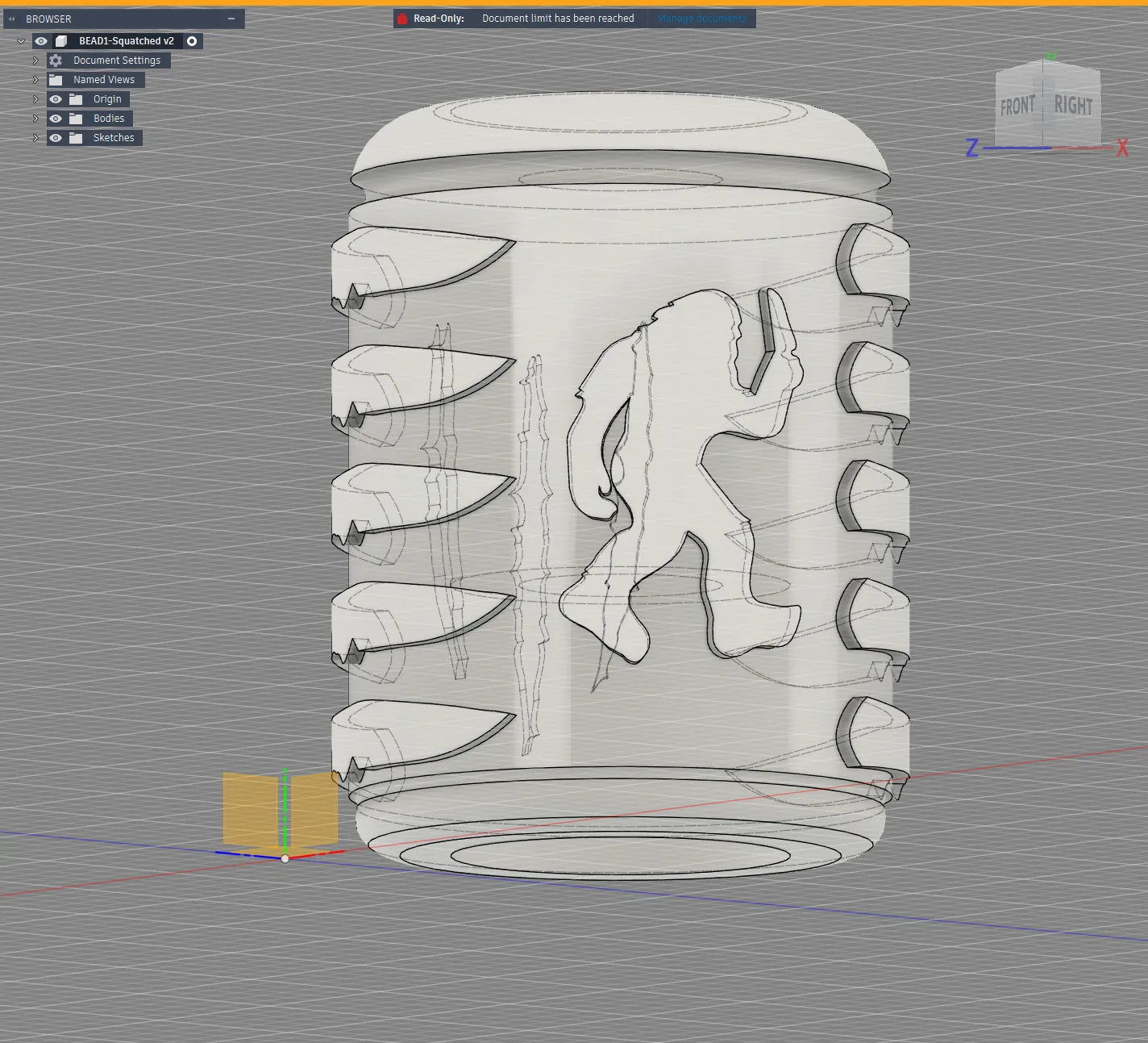 Sasquatch Bead CAD Design, the idea takes shape